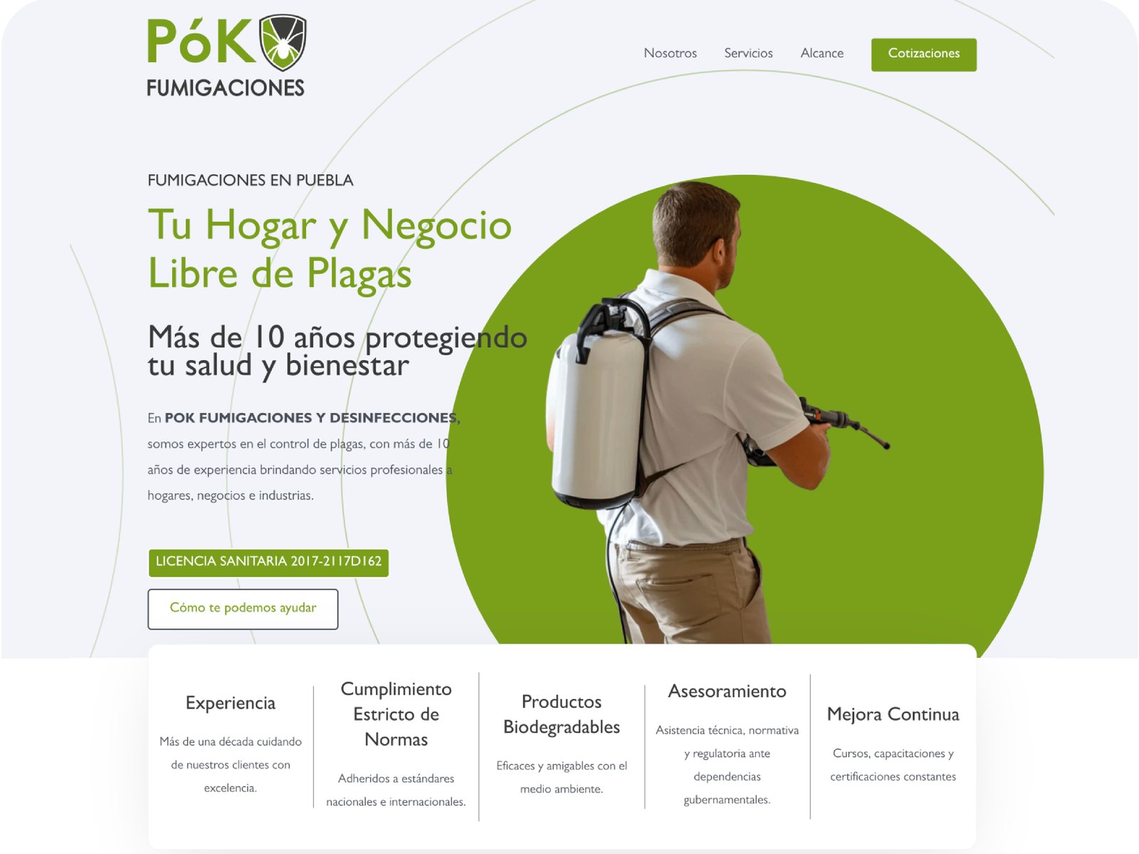 Sitio web de Pokfumigaciones